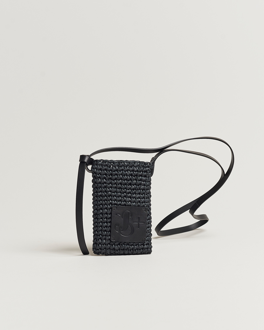 Uomini | Jil Sander Crochet Phone Pocket Black | Jil Sander | Crochet Phone Pocket Black