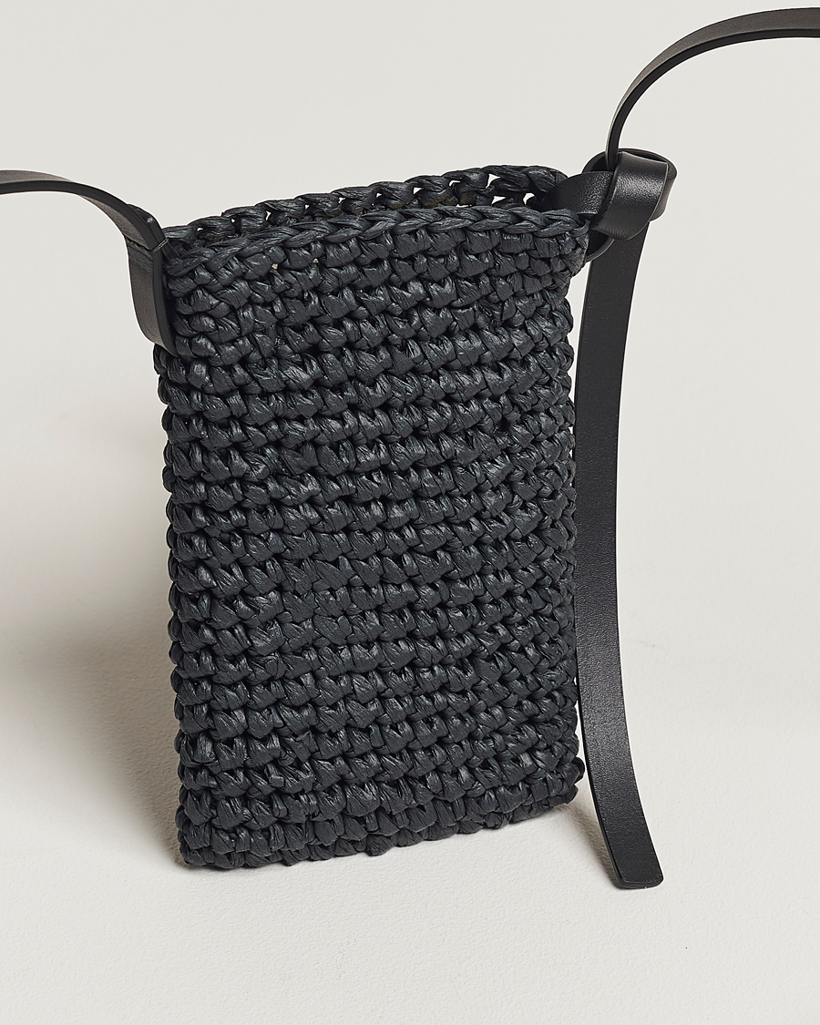 Uomini | Jil Sander Crochet Phone Pocket Black | Jil Sander | Crochet Phone Pocket Black