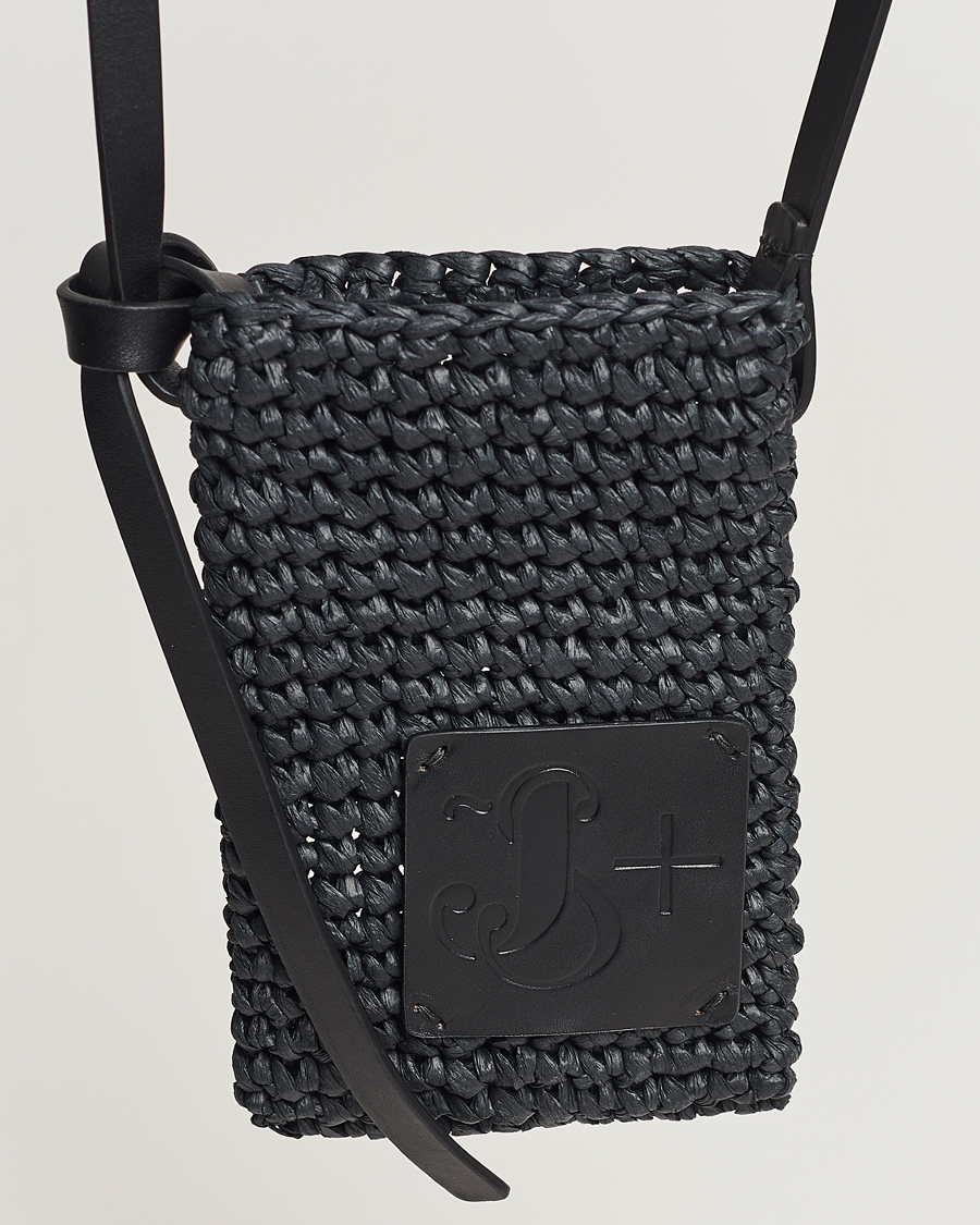 Uomini | Jil Sander Crochet Phone Pocket Black | Jil Sander | Crochet Phone Pocket Black