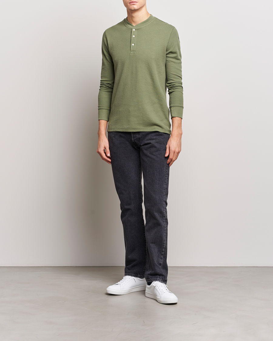 Uomini | Maglieria | Levi's | Thermal Henley Bluish Olive