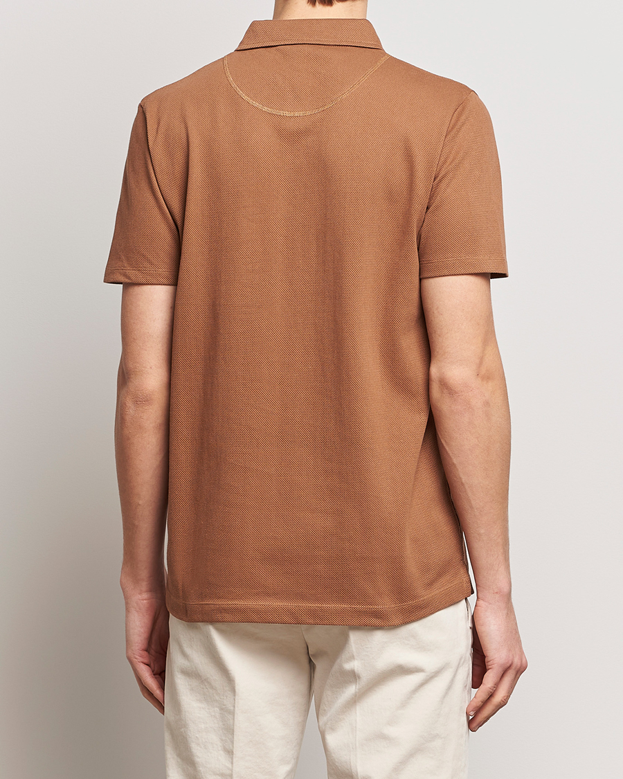 Uomini | Polo | Sunspel | Riviera Polo Shirt Dark Camel
