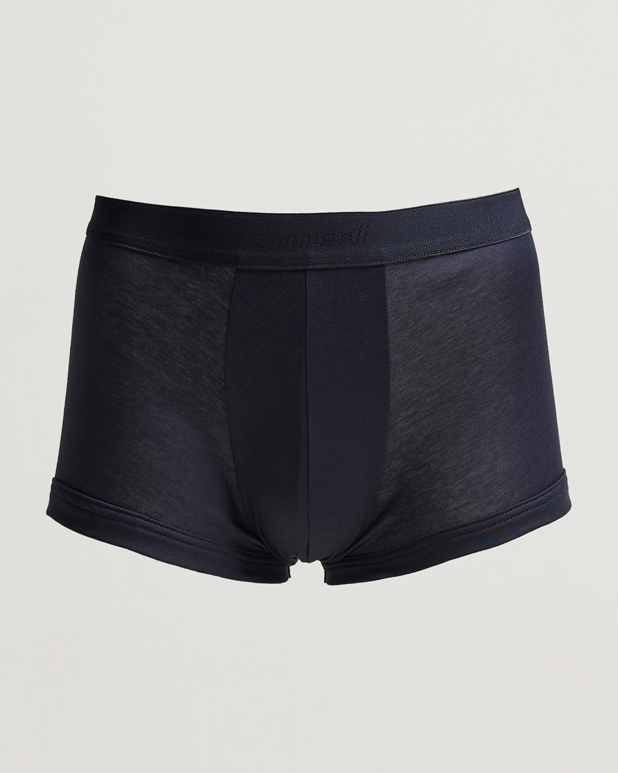 Uomini | Biancheria intima | Zimmerli of Switzerland | Sea Island Cotton Boxer Briefs Navy