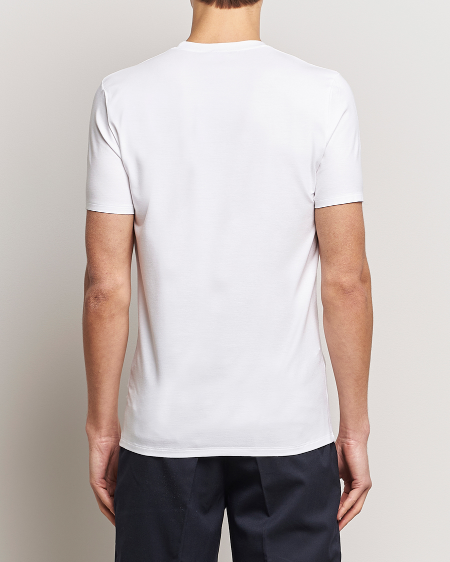 Uomini | T-shirt | Zimmerli of Switzerland | Pureness Modal Crew Neck T-Shirt White