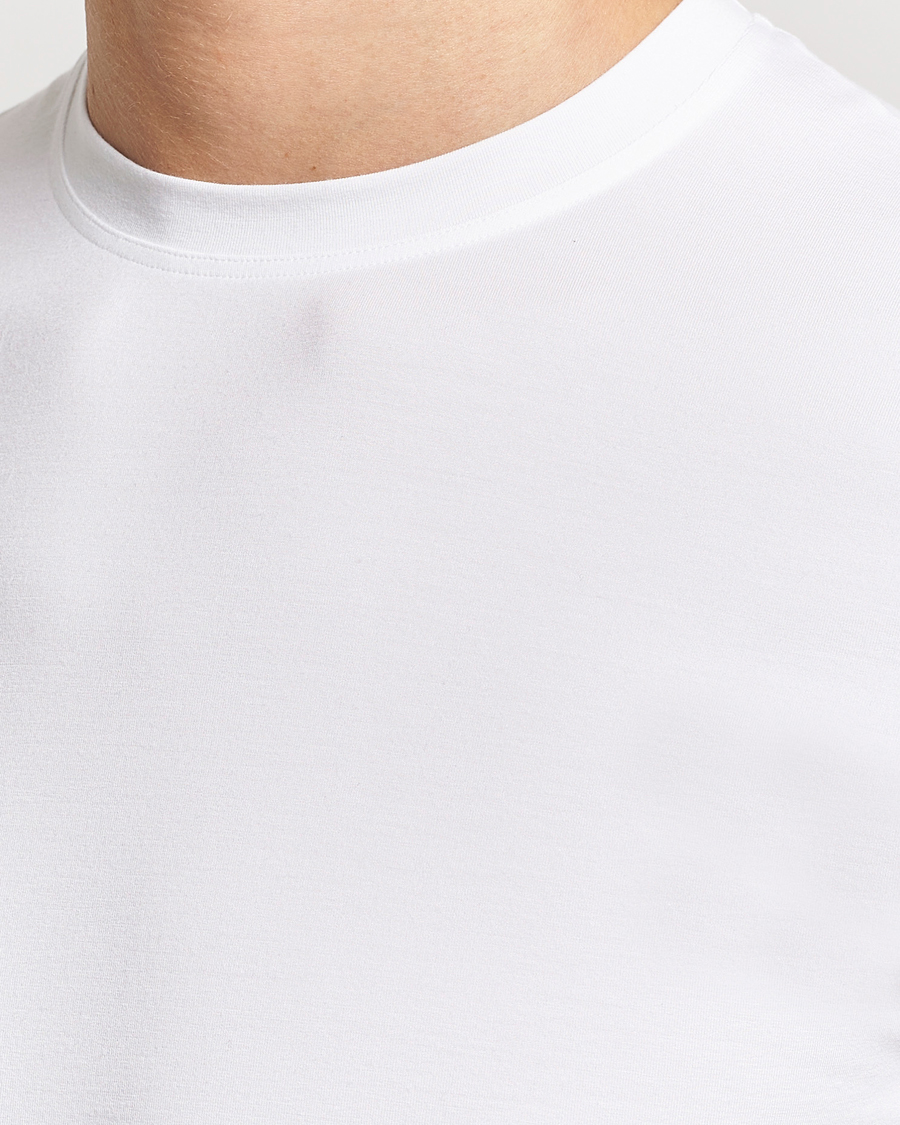 Uomini | T-shirt | Zimmerli of Switzerland | Pureness Modal Crew Neck T-Shirt White