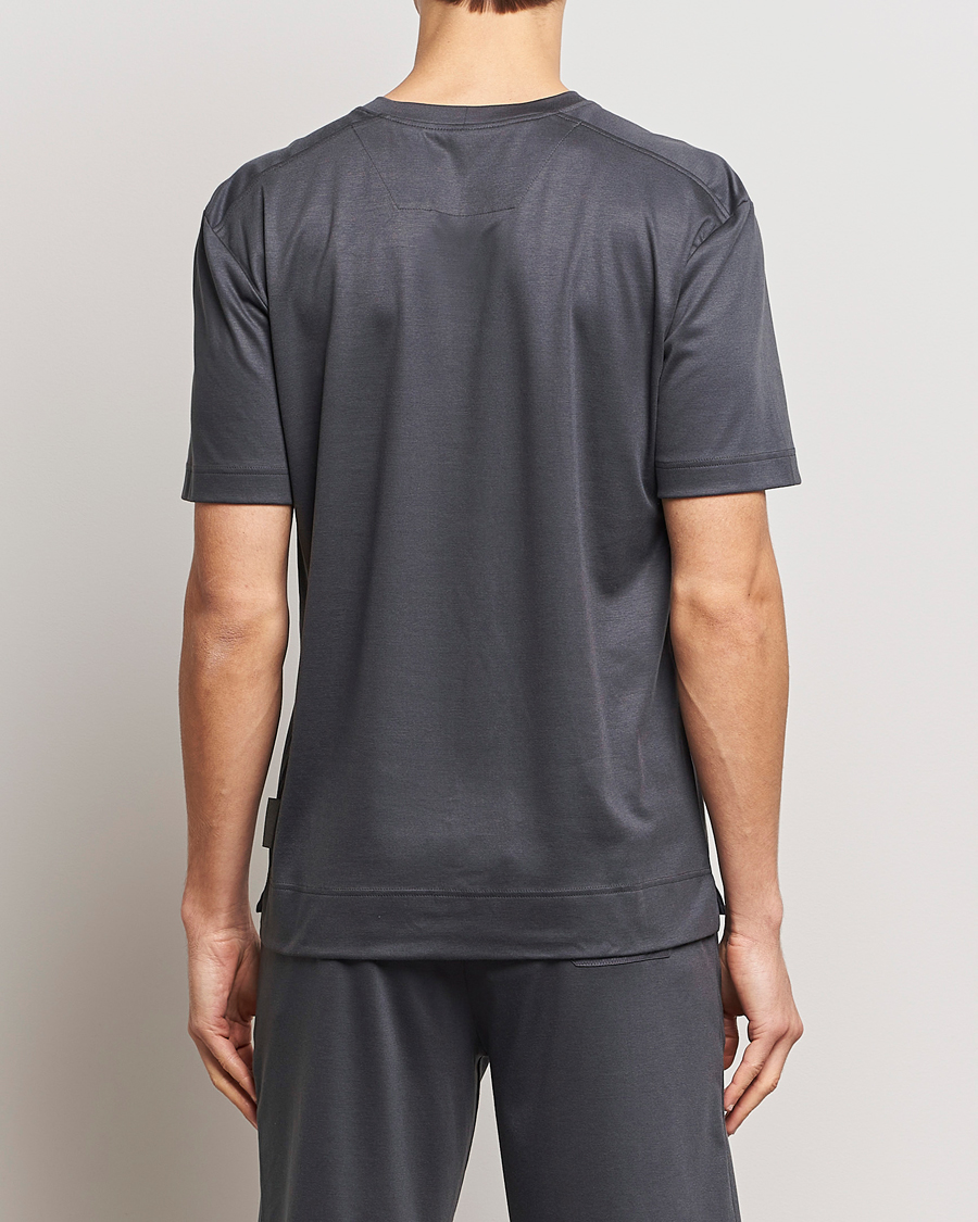 Uomini | Zimmerli of Switzerland Cotton/Modal Crew Neck Loungwear T-Shirt Phantom | Zimmerli of Switzerland | Cotton/Modal Crew Neck Loungwear T-Shirt Phantom