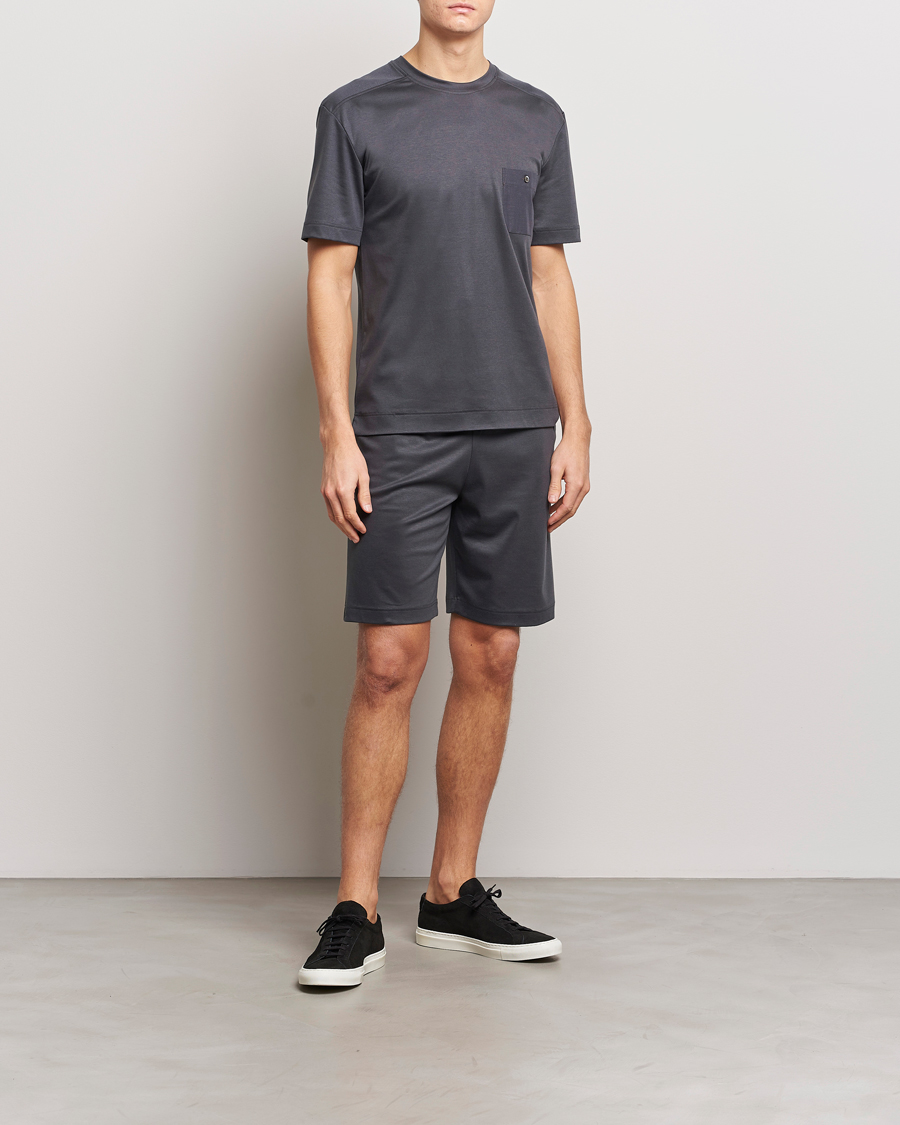 Uomini | Accappatoi & Pigiami | Zimmerli of Switzerland | Cotton/Modal Loungewear Shorts Phantom