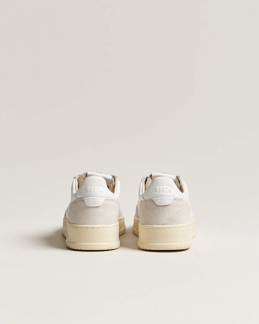 Uomini | Autry Medalist Low Goat/Suede Sneaker White/Grey | Autry | Medalist Low Goat/Suede Sneaker White/Grey