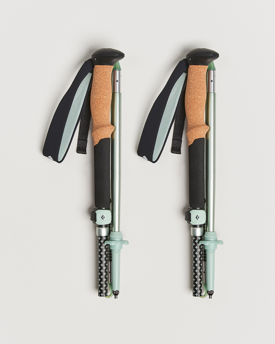 Uomini | Accessori attivi | Black Diamond | Distance FLZ Trekking Poles Black/Foam Green