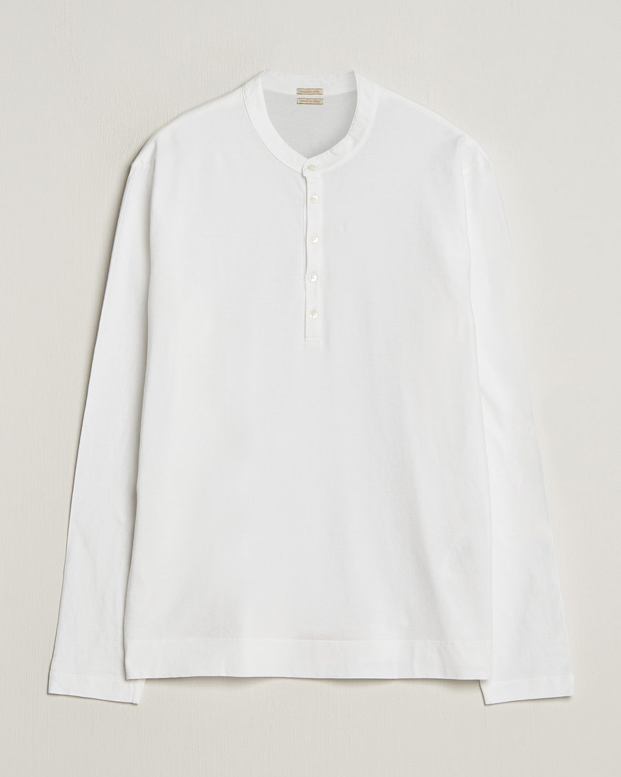 Uomini | Maglieria | Massimo Alba | Hawai Watercolor Henley White