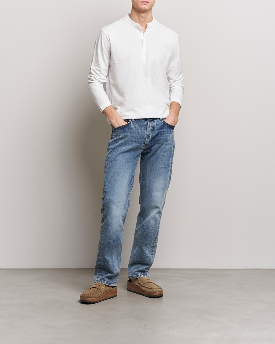 Uomini | Maglieria | Massimo Alba | Hawai Watercolor Henley White
