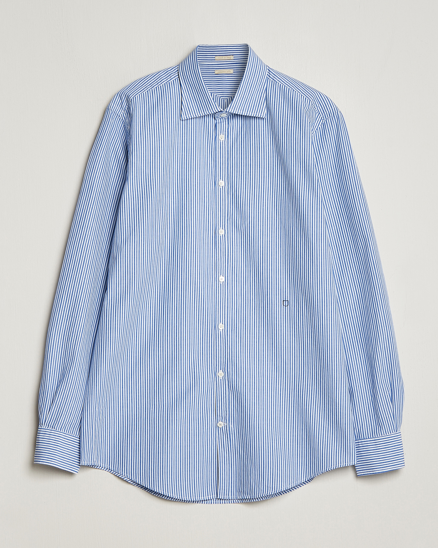 Uomini | Camicie | Massimo Alba | Genova Striped Cotton Shirt Blue Stripes
