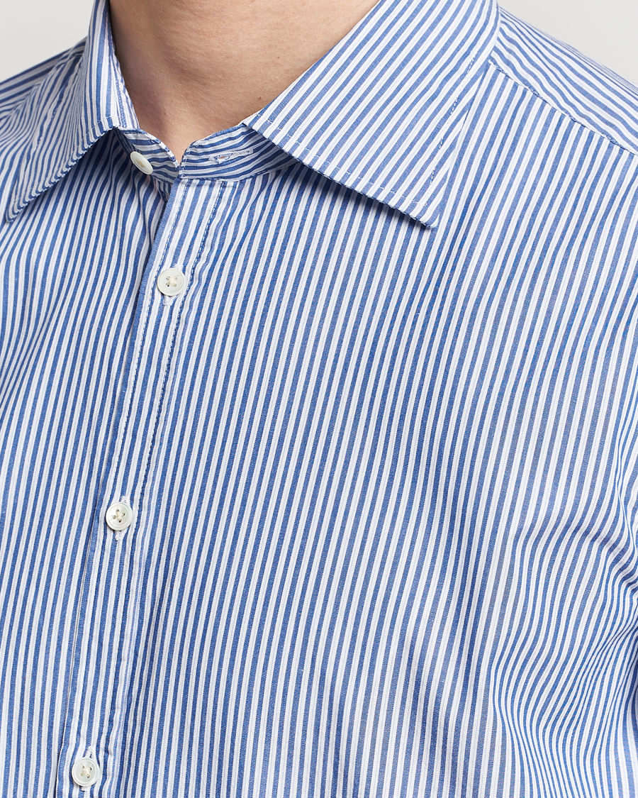 Uomini | Camicie | Massimo Alba | Genova Striped Cotton Shirt Blue Stripes