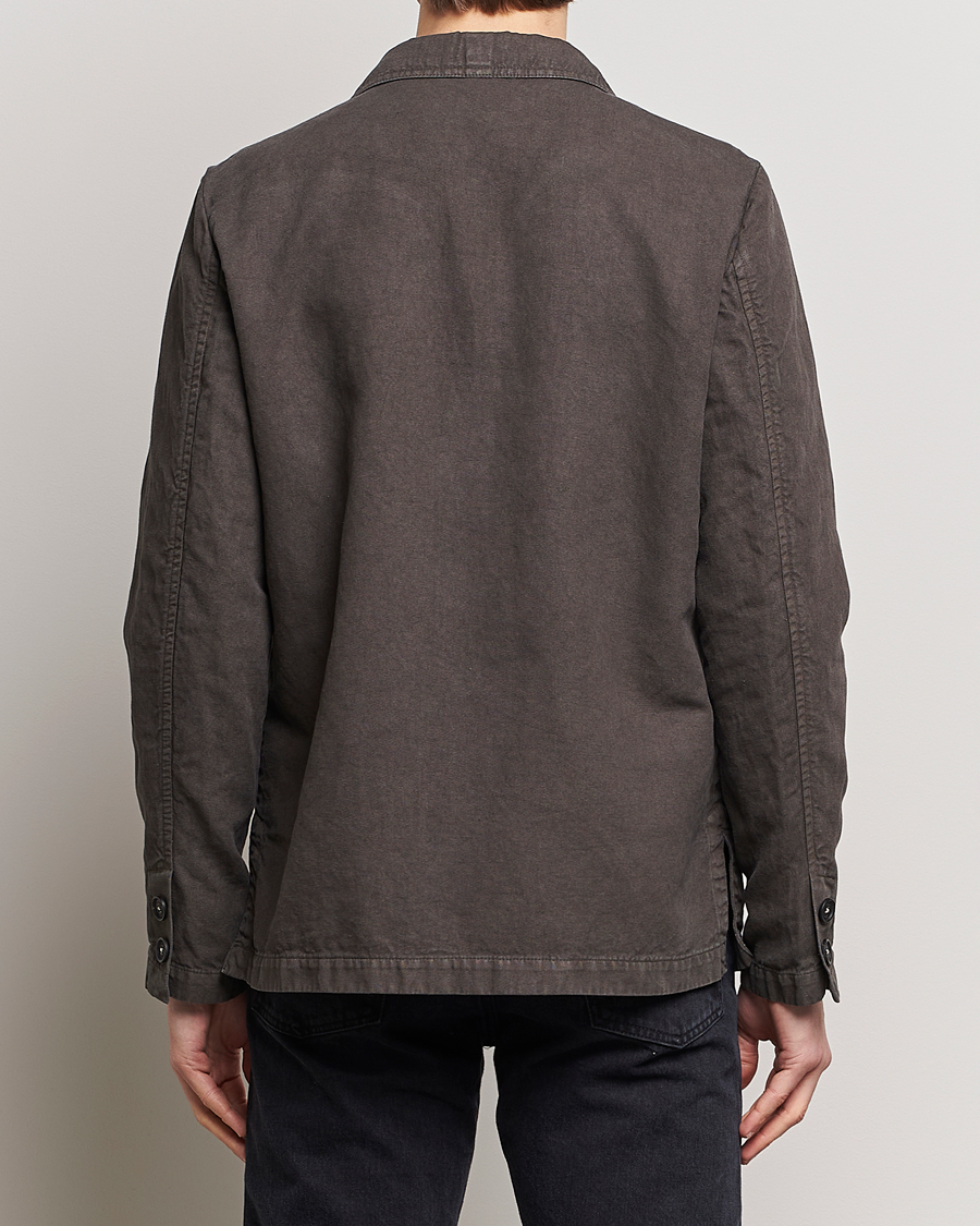 Uomini | Giacche | Massimo Alba | Baglietto Washed Cotton Work Jacket Dark Brown