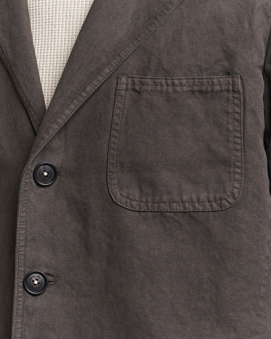 Uomini | Giacche | Massimo Alba | Baglietto Washed Cotton Work Jacket Dark Brown