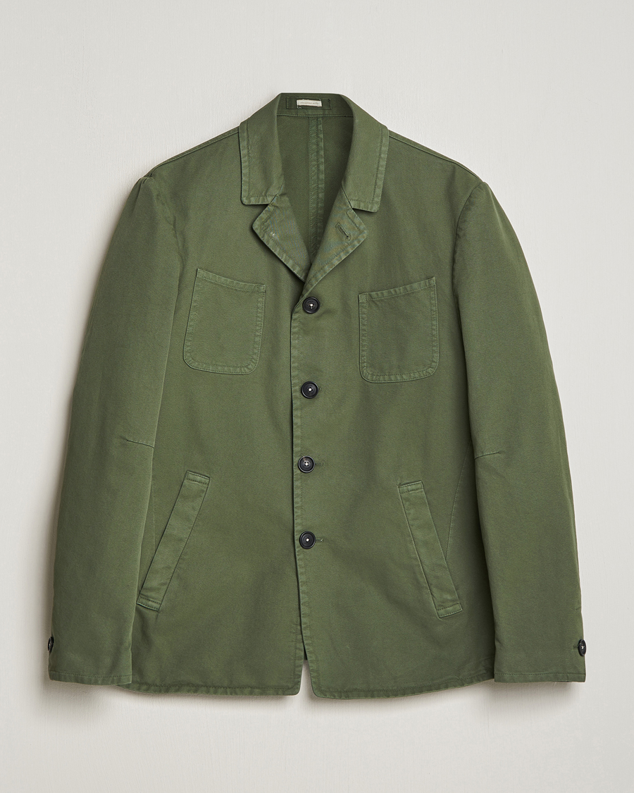Uomini | Giacche | Massimo Alba | Solex Cotton Work Jacket Military Green