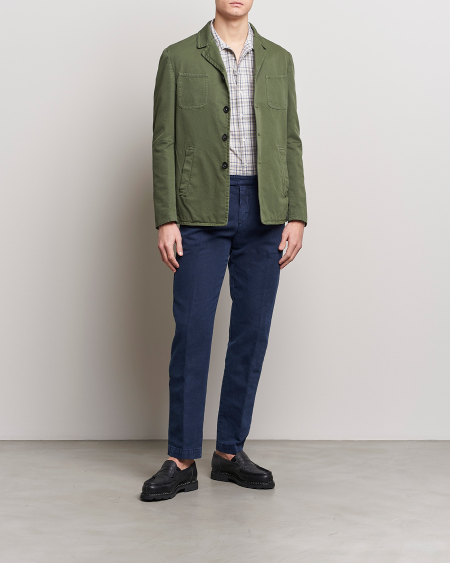 Uomini | Giacche | Massimo Alba | Solex Cotton Work Jacket Military Green