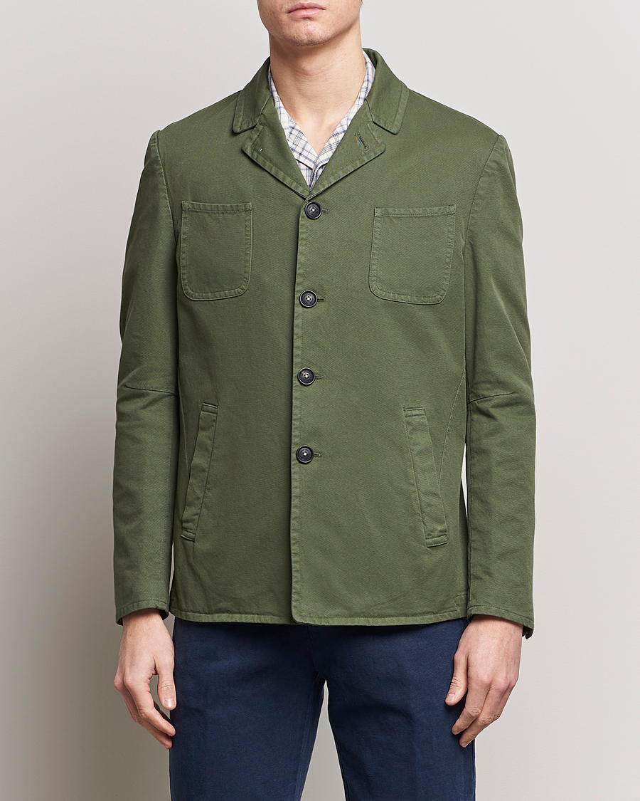 Uomini | Giacche | Massimo Alba | Solex Cotton Work Jacket Military Green
