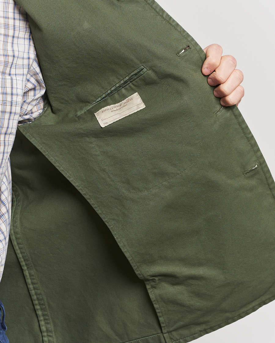 Uomini | Giacche | Massimo Alba | Solex Cotton Work Jacket Military Green