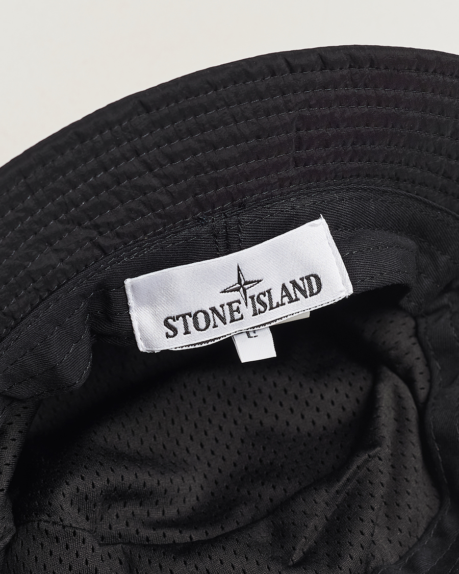 Uomini | Stone Island Logo Bucket Hat Black | Stone Island | Logo Bucket Hat Black