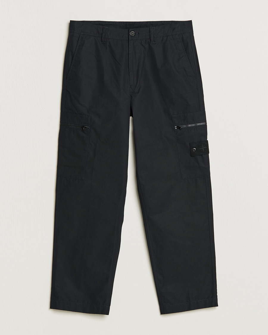Uomini | Pantaloni | Stone Island | Ghost Ventile Cotton Cargo Pants Black
