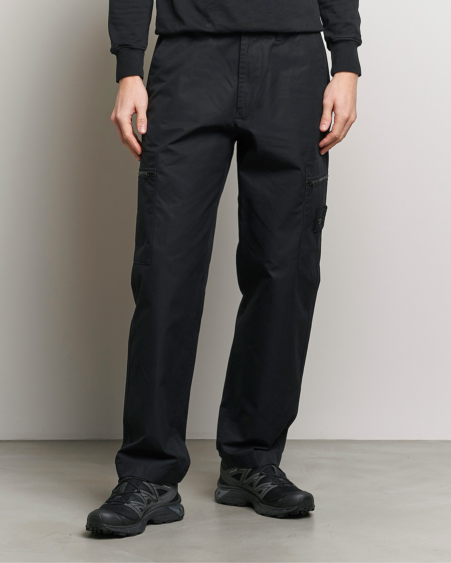Uomini | Pantaloni | Stone Island | Ghost Ventile Cotton Cargo Pants Black