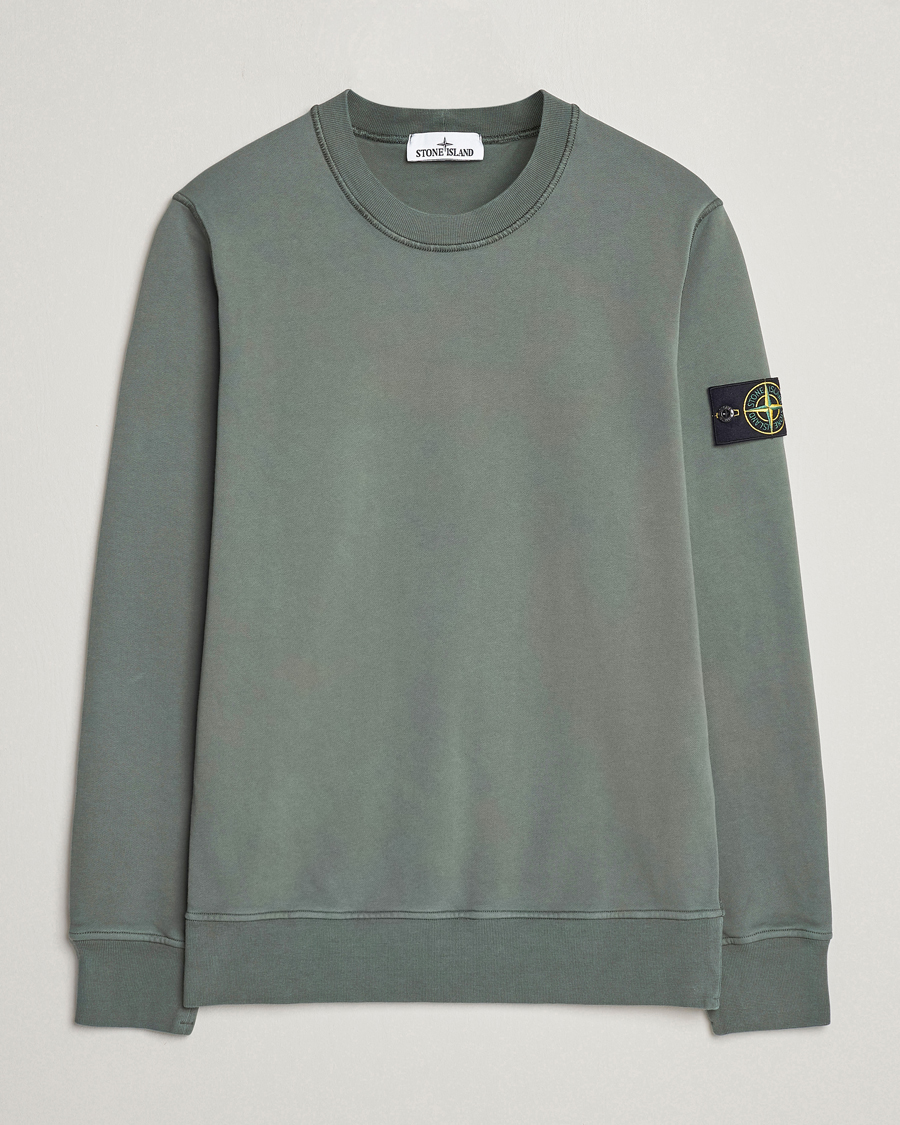 Uomini | Maglieria | Stone Island | Garment Dyed Cotton Sweatshirt Musk