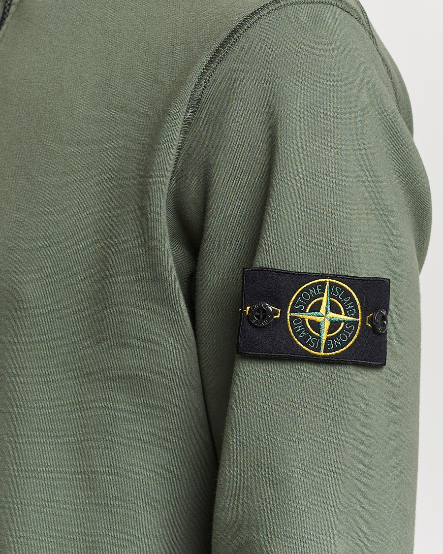 Uomini | Maglieria | Stone Island | Garment Dyed Cotton Half Zip Musk