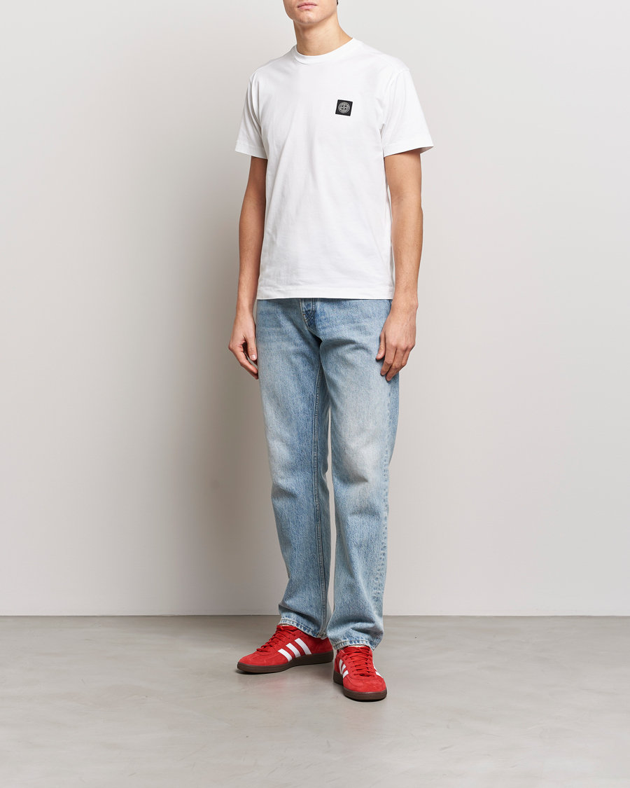 Uomini | T-shirt | Stone Island | Garment Dyed Cotton Jersey T-Shirt White