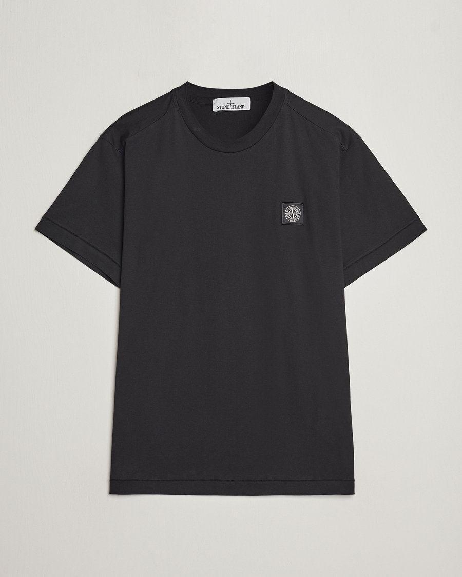 Uomini | T-shirt | Stone Island | Garment Dyed Cotton Jersey T-Shirt Black