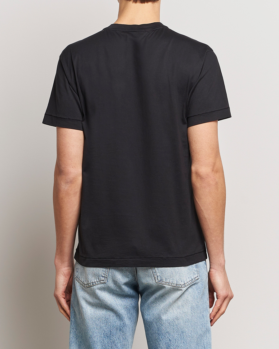 Uomini | T-shirt | Stone Island | Garment Dyed Cotton Jersey T-Shirt Black