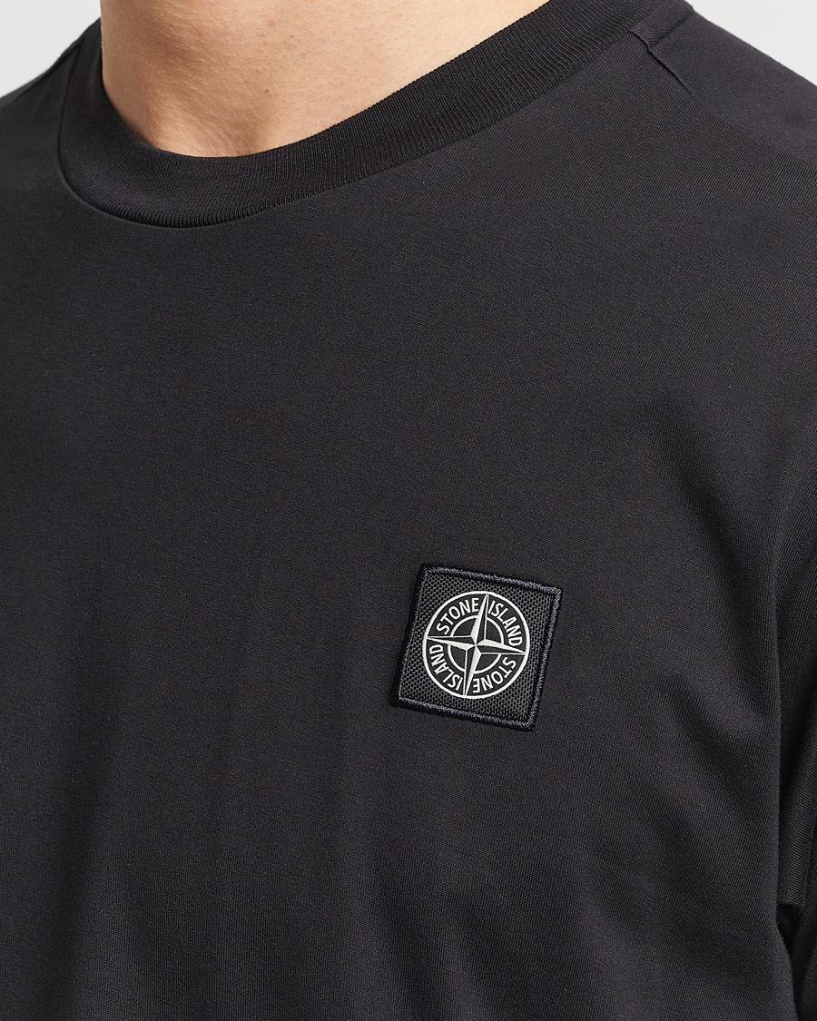 Uomini | T-shirt | Stone Island | Garment Dyed Cotton Jersey T-Shirt Black