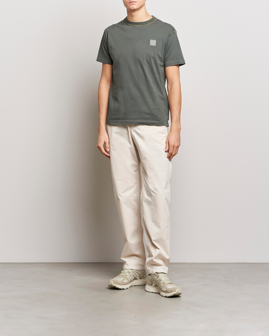 Uomini | T-shirt | Stone Island | Organic Cotton Fissato Effect T-Shirt Musk