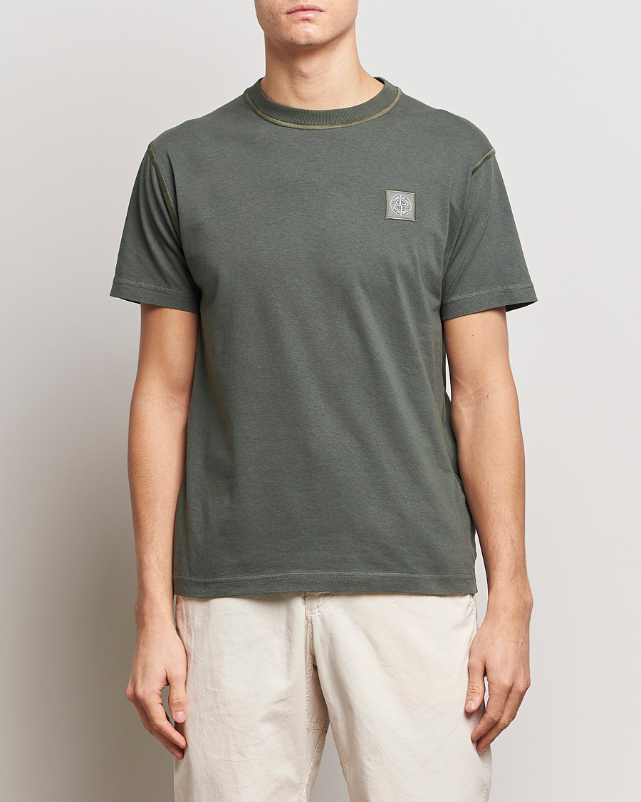 Uomini | T-shirt | Stone Island | Organic Cotton Fissato Effect T-Shirt Musk