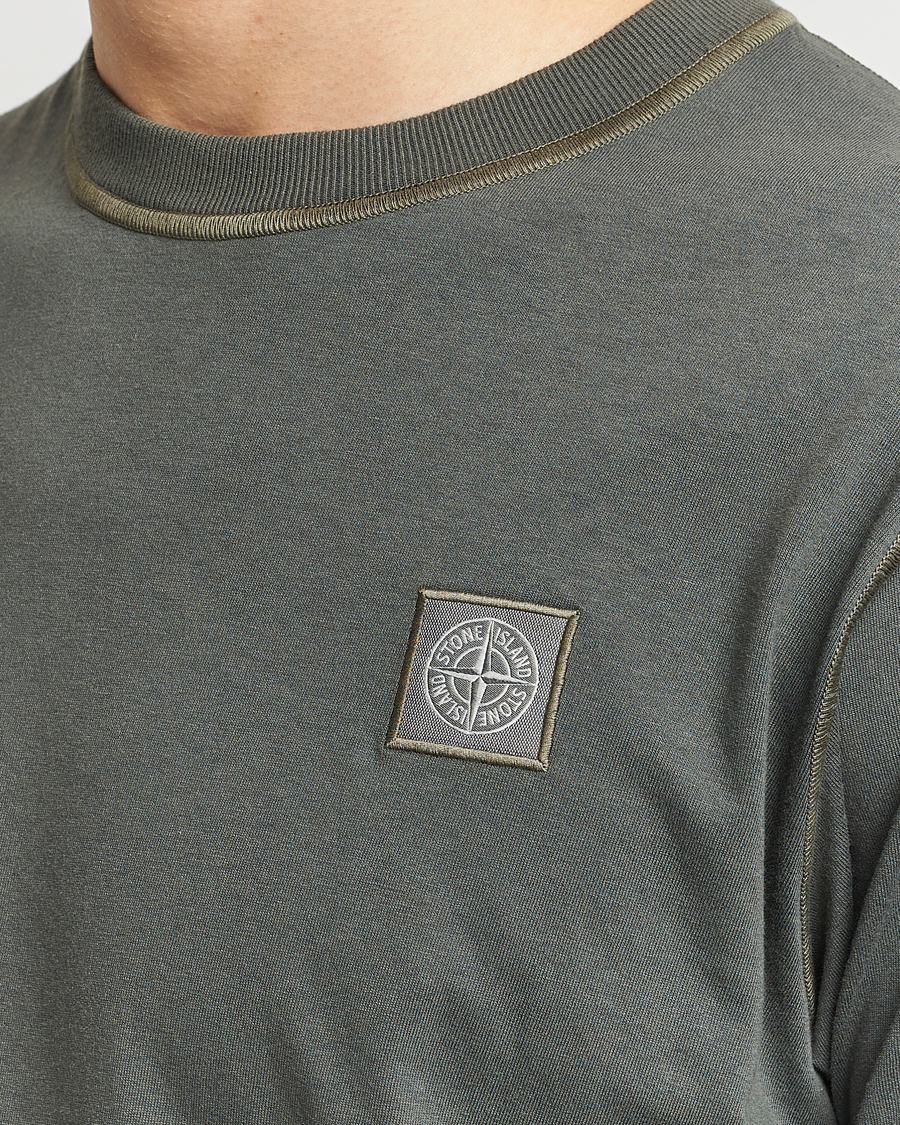 Uomini | T-shirt | Stone Island | Organic Cotton Fissato Effect T-Shirt Musk