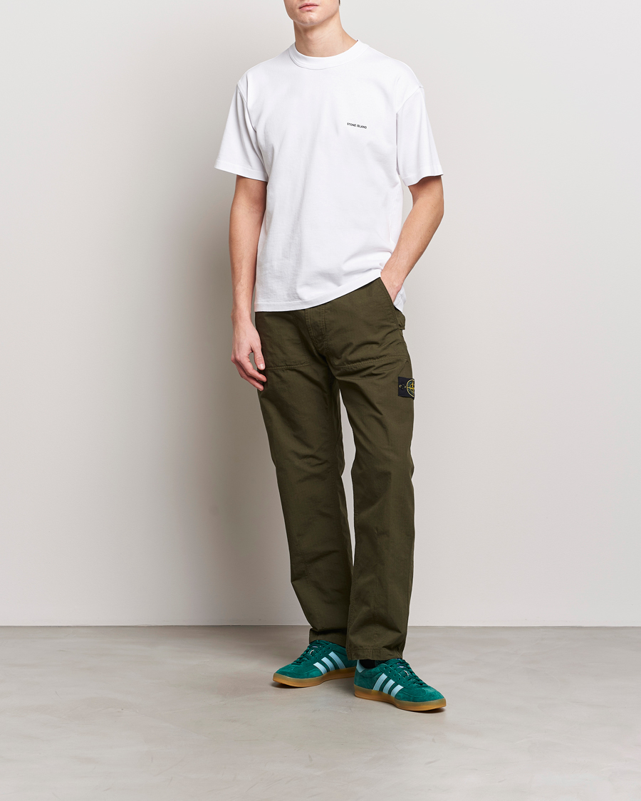 Uomini | T-shirt | Stone Island | Cotton Jersey Small Logo T-Shirt White