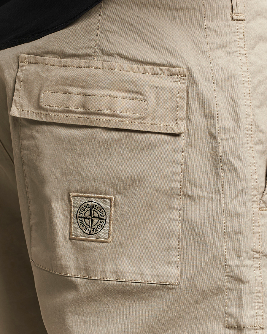 Uomini | Pantaloncini | Stone Island | Supima Cotton Twill Stretch Shorts Sand