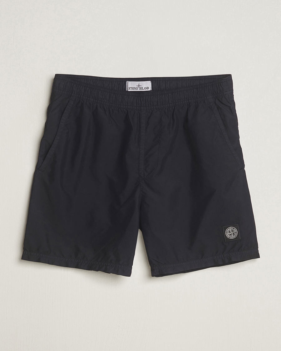 Uomini | Costumi da bagno | Stone Island | Brushed Nylon Swimshorts Black