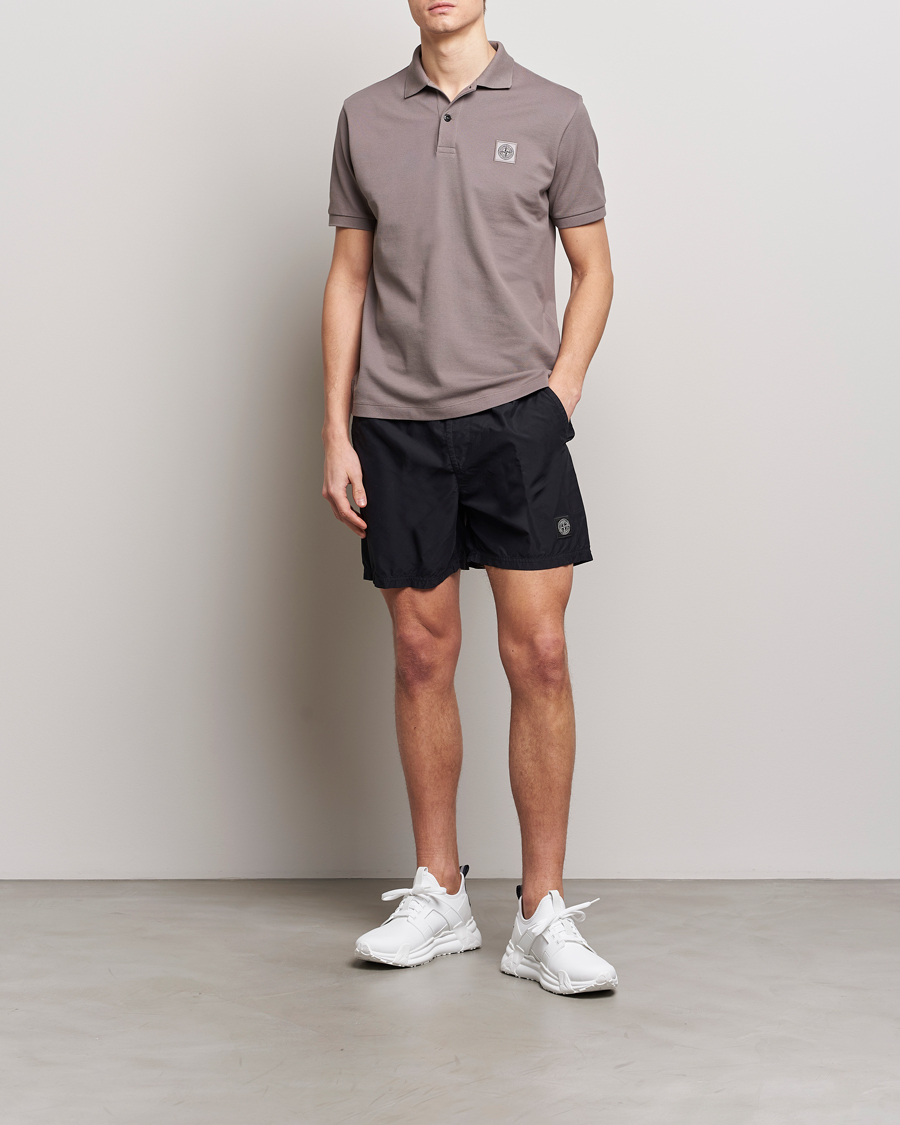 Uomini | Costumi da bagno | Stone Island | Brushed Nylon Swimshorts Black