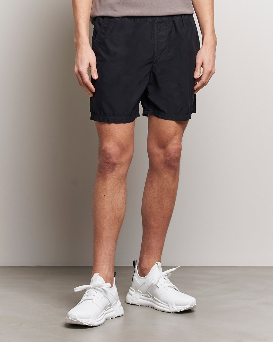 Uomini | Costumi da bagno | Stone Island | Brushed Nylon Swimshorts Black