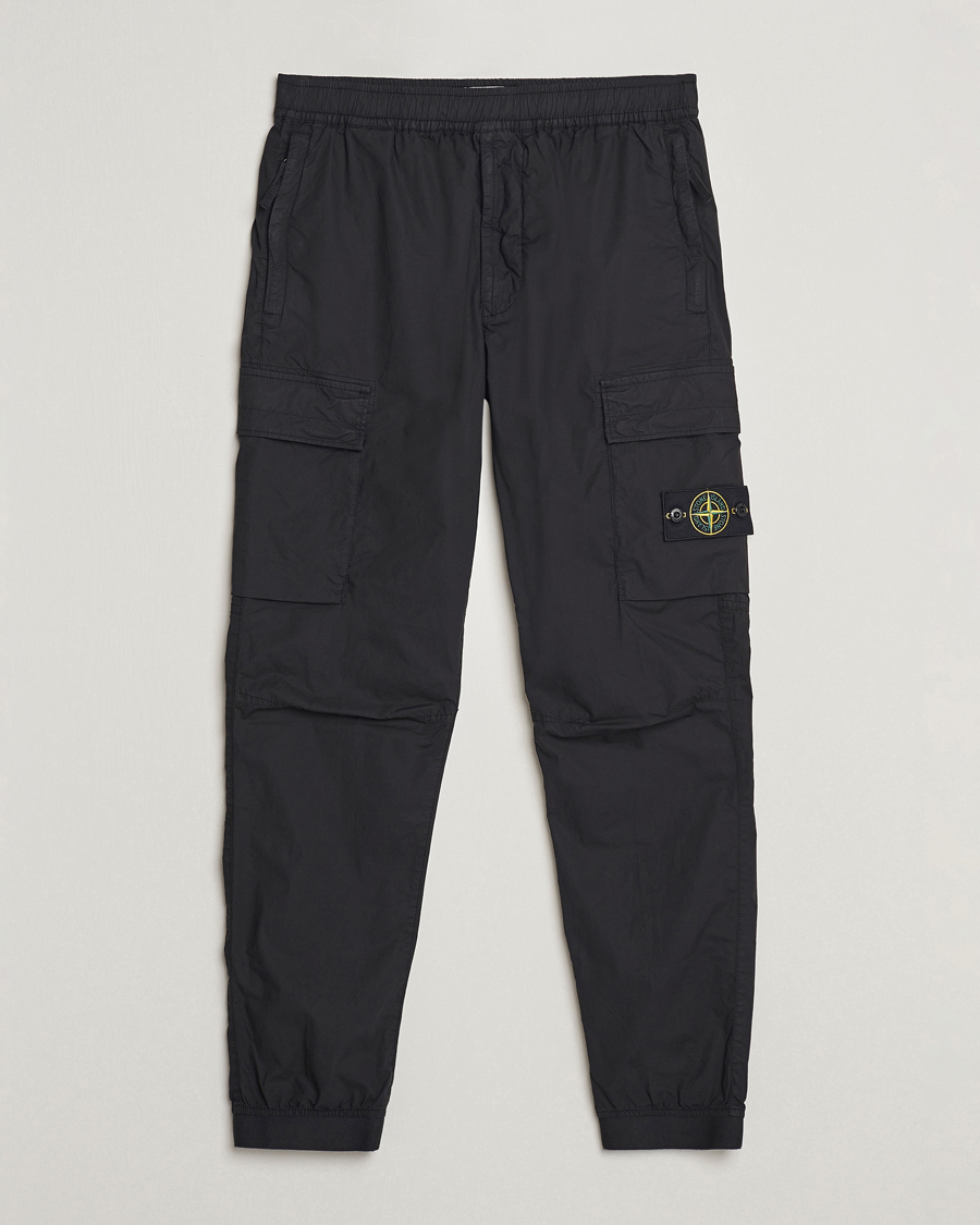 Uomini | Pantaloni | Stone Island | Garment Dyed Drawsting Cargo Pants Black