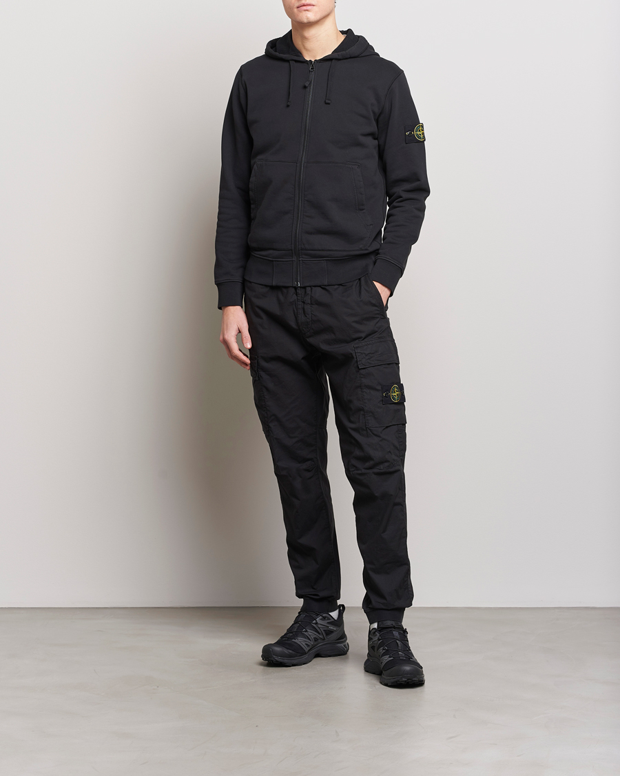 Uomini | Pantaloni | Stone Island | Garment Dyed Drawsting Cargo Pants Black