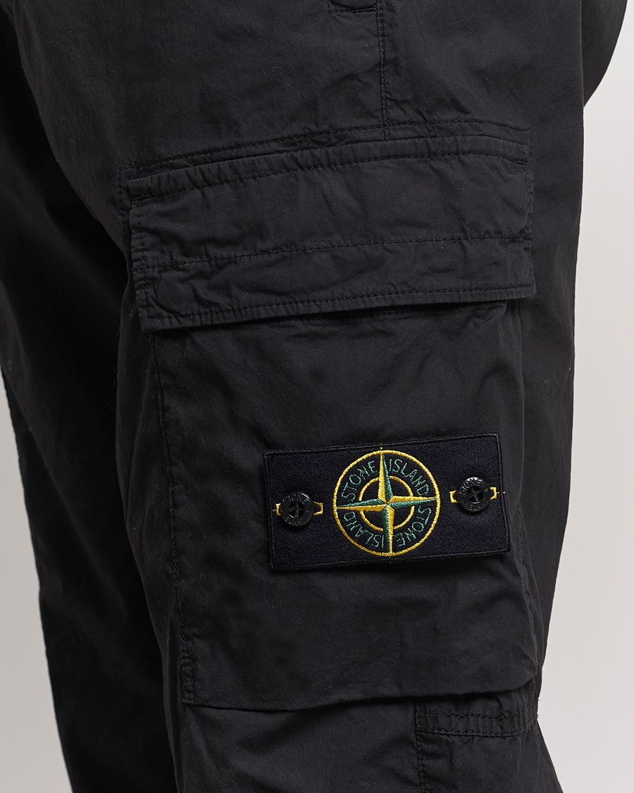 Uomini | Pantaloni | Stone Island | Garment Dyed Drawsting Cargo Pants Black