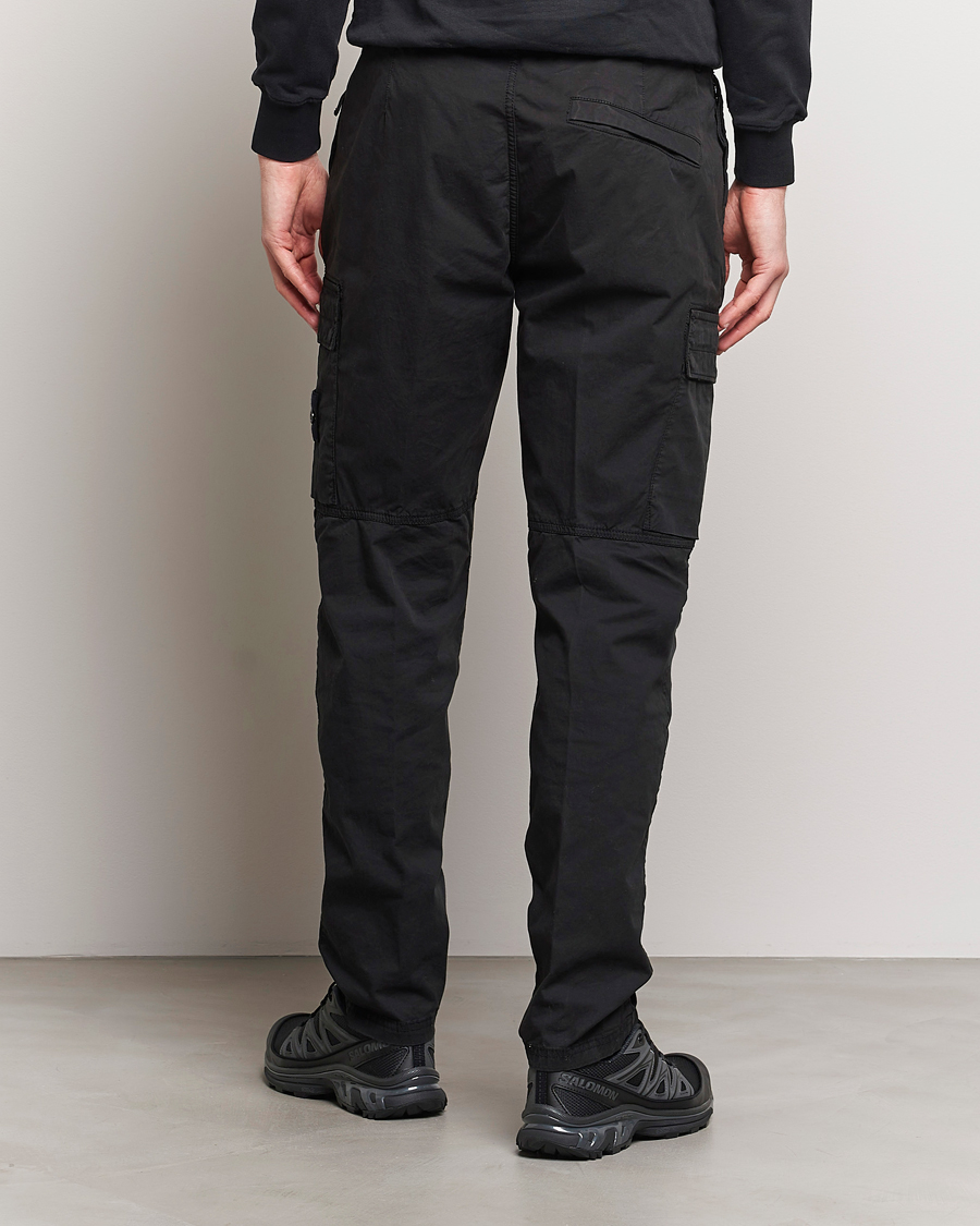 Uomini | Pantaloni | Stone Island | Tapered Supima Cotton Cargo Pants Black