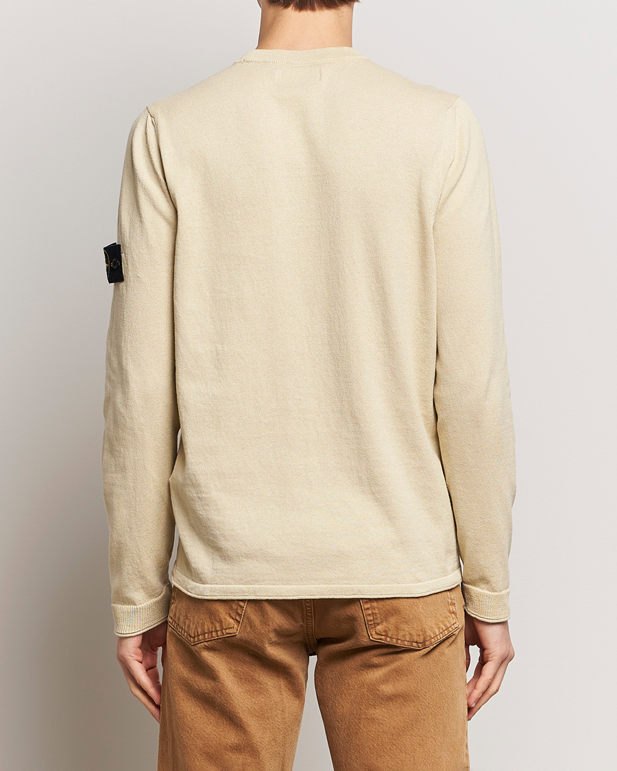 Uomini | Maglieria | Stone Island | Raw Hand Organic Cotton Crew Neck Natural Beige