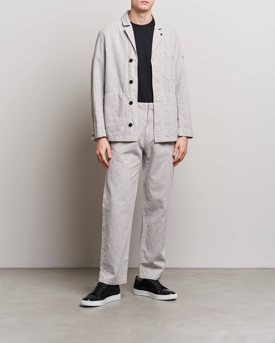 Uomini | Abiti | Stone Island | Linen Nylon Relaxed Suit Dove Grey