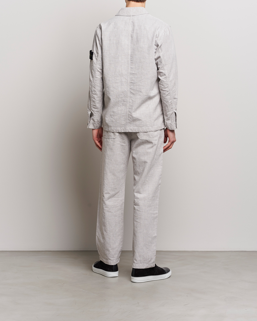 Uomini | Abiti | Stone Island | Linen Nylon Relaxed Suit Dove Grey