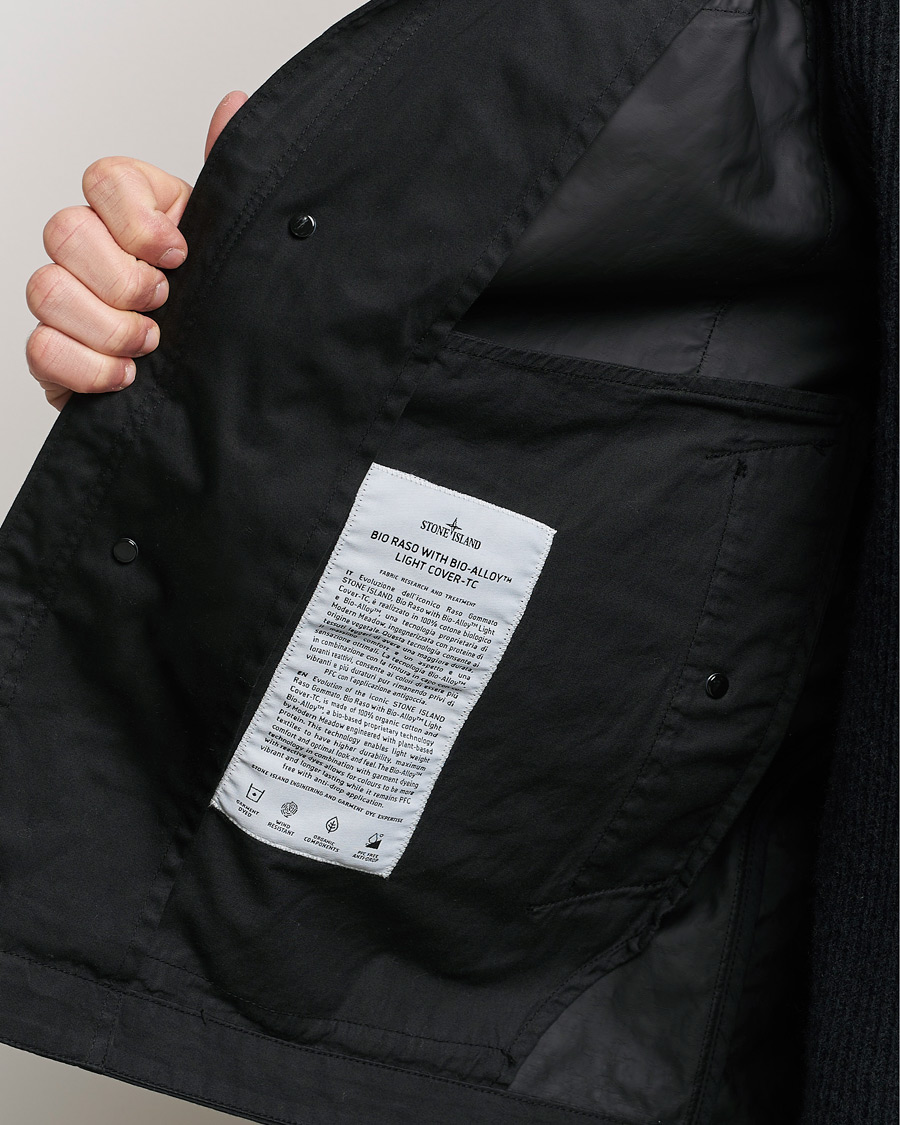 Uomini | Giacche | Stone Island | Bio Rasso TC Cotton Hooded Jacket Black