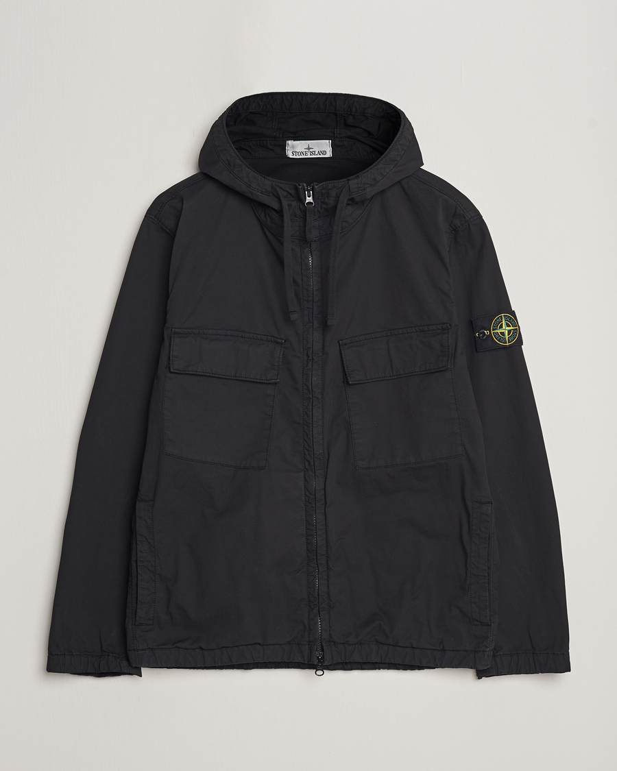 Uomini | Giacche | Stone Island | Supima Cotton Hooded Jacket Black