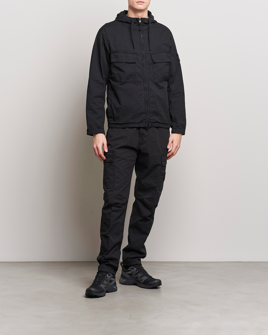 Uomini | Giacche | Stone Island | Supima Cotton Hooded Jacket Black