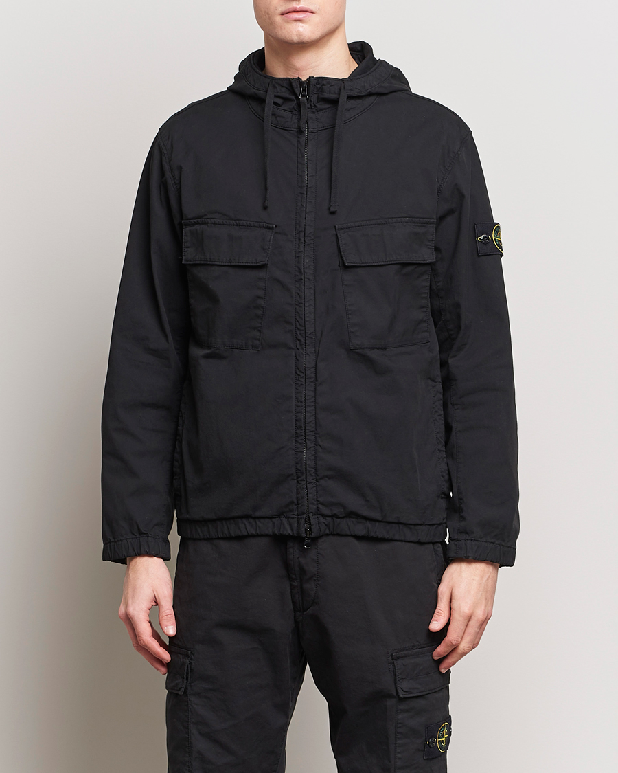 Uomini | Giacche | Stone Island | Supima Cotton Hooded Jacket Black